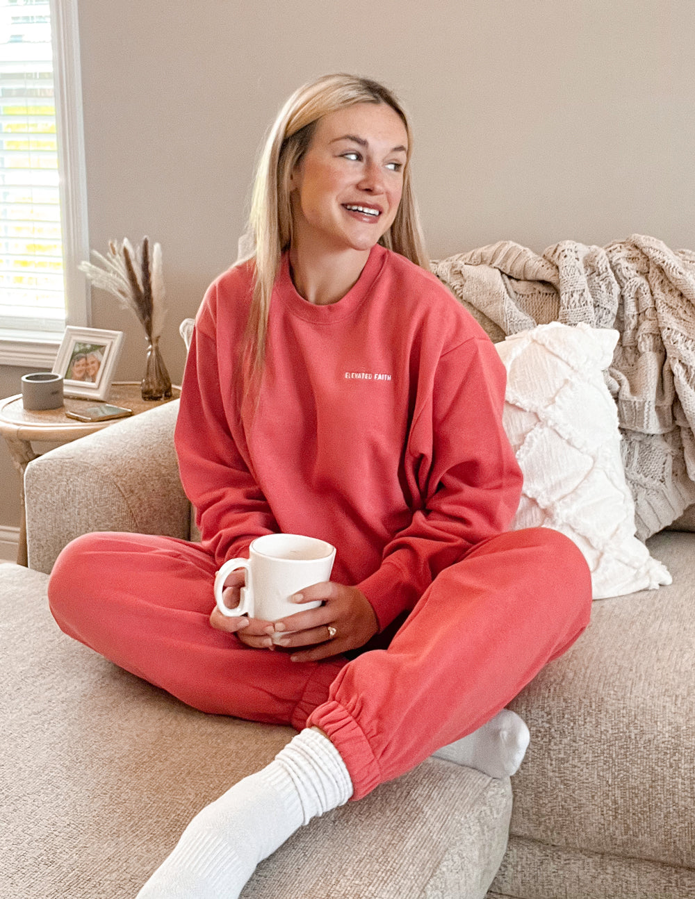 Elevated Faith Basics Canyon Unisex Crewneck — side view