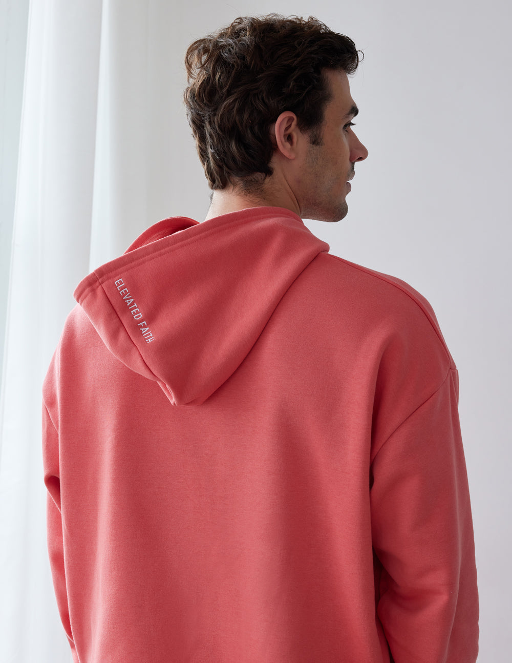 Elevated Faith Basics Canyon Unisex Hoodie — detail close-up