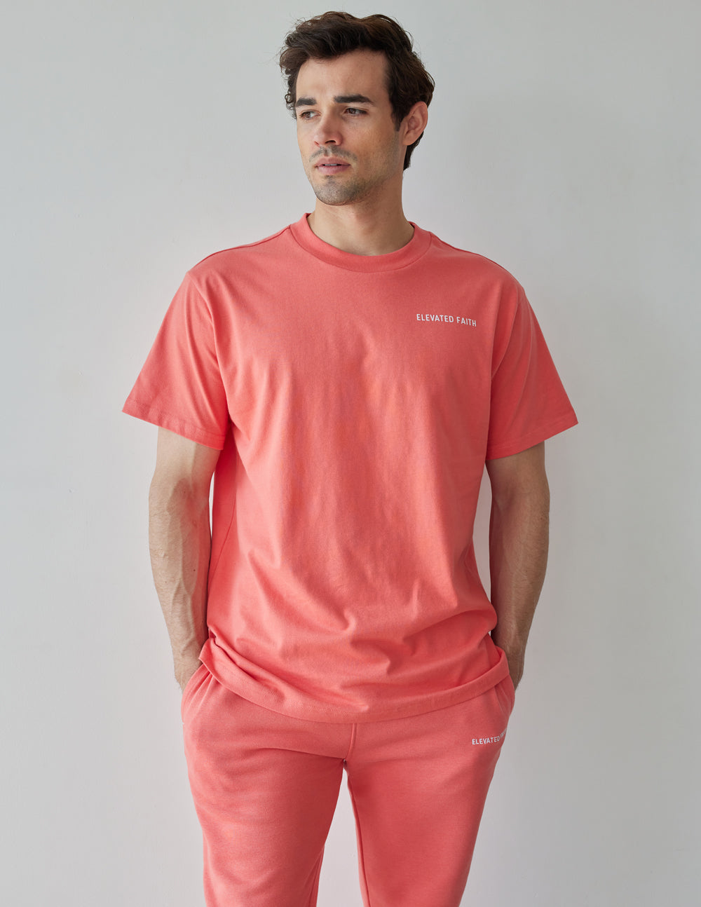 Elevated Faith Basics Canyon Unisex Tee — detail close-up