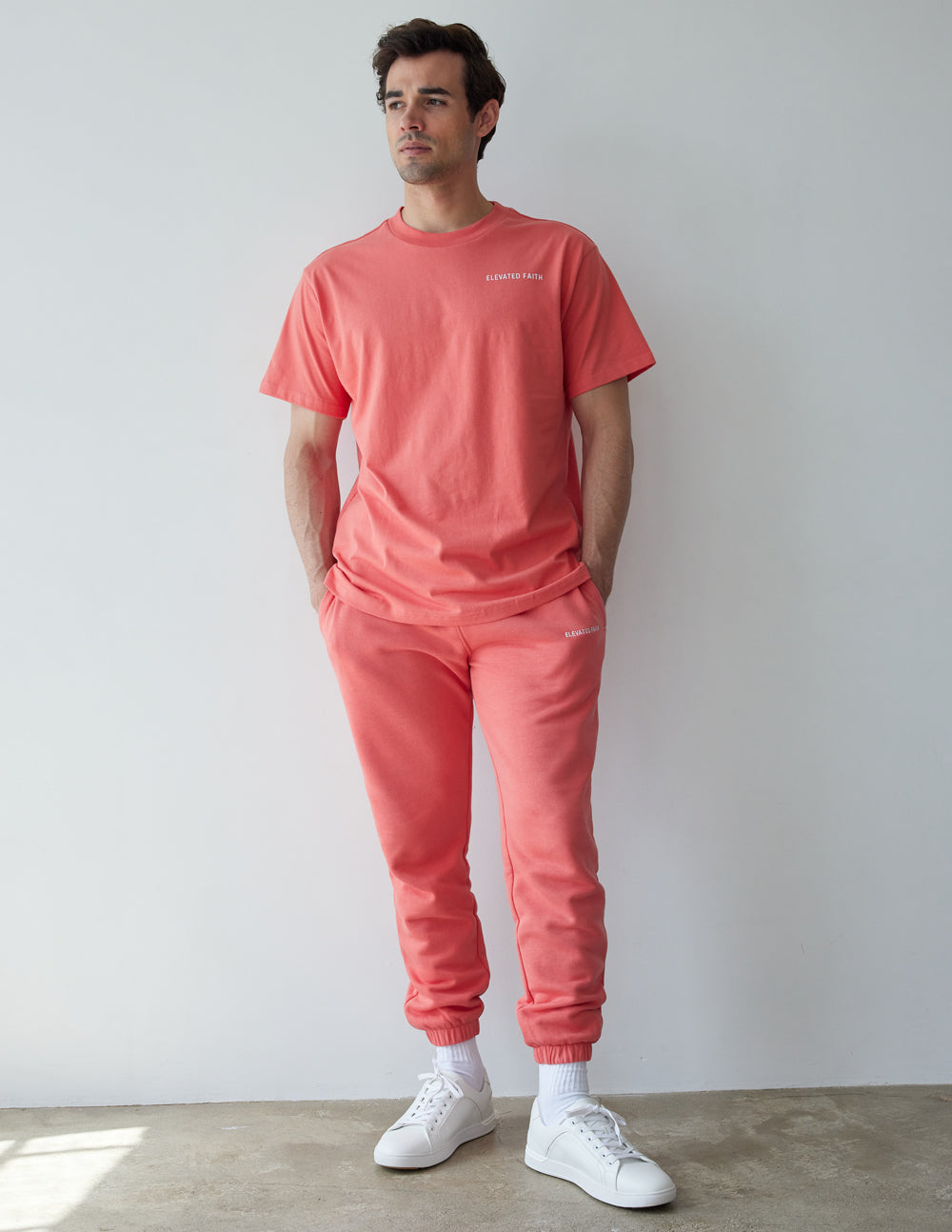 Elevated Faith Basics Canyon Unisex Tee — lifestyle context