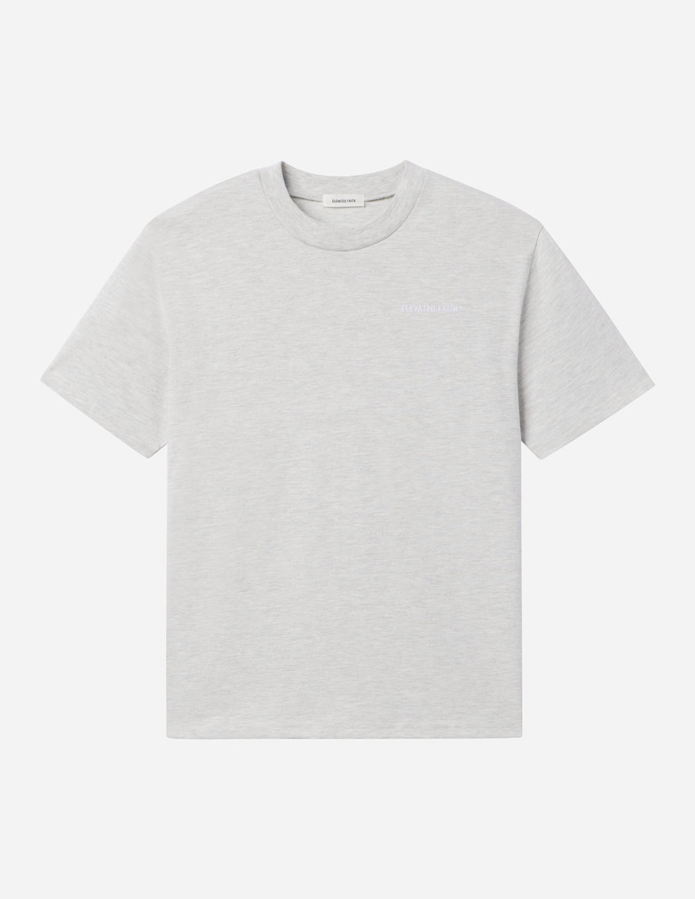 Elevated Faith Basics Cloud Grey Unisex Tee — side view
