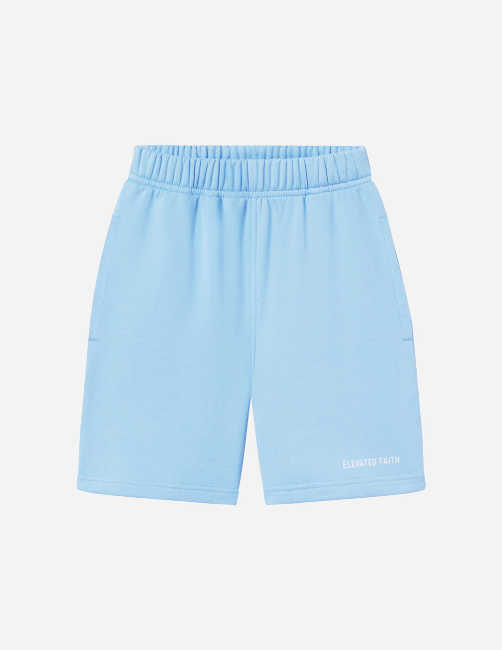 Elevated Faith Basics Lake Blue Women's Short — back view