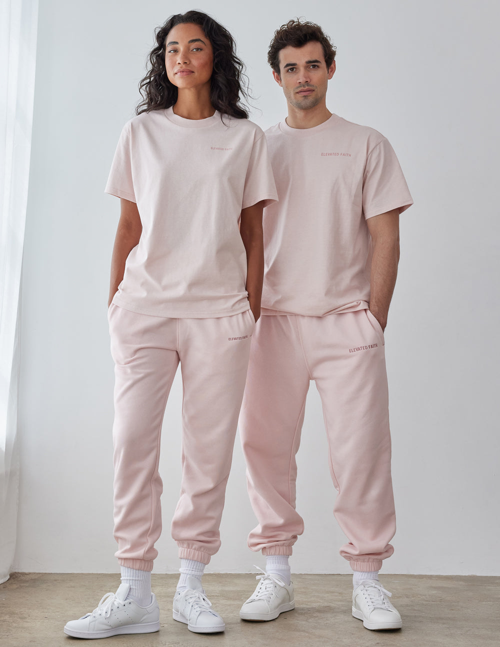 Elevated Faith Basics Lotus Unisex Tee — side view