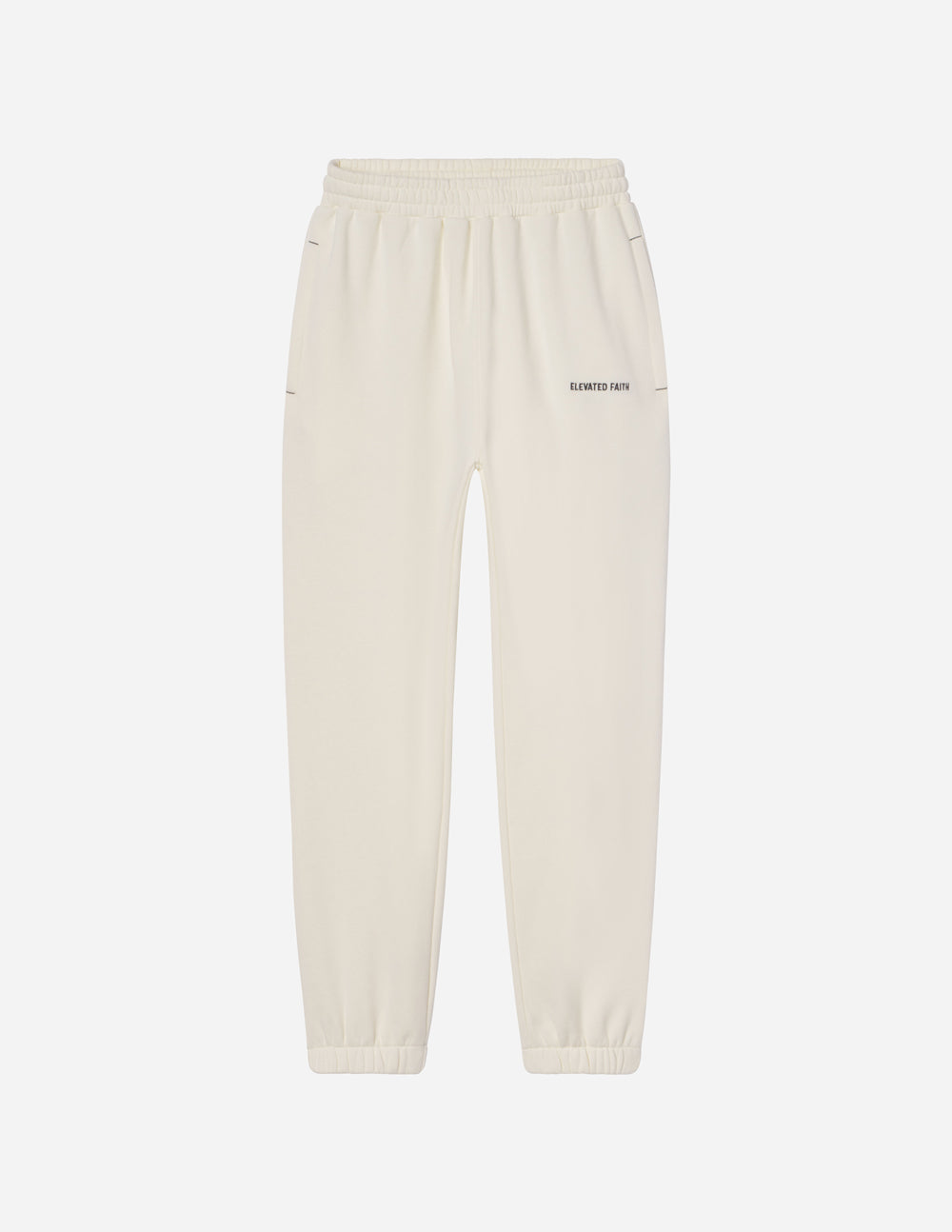 Elevated Faith Basics White Sand Unisex Sweatpant — side view