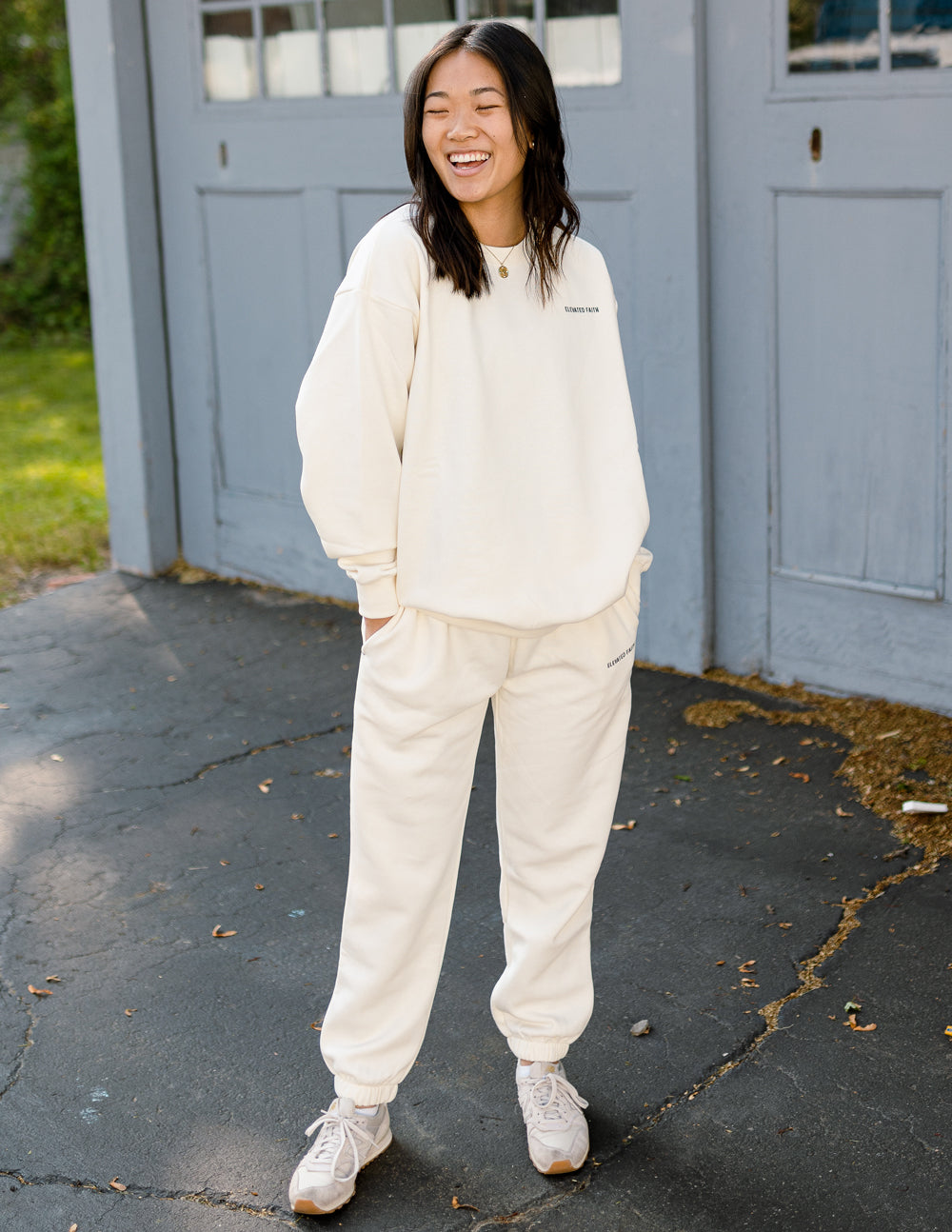 Elevated Faith Basics White Sand Unisex Sweatpant — alternative angle