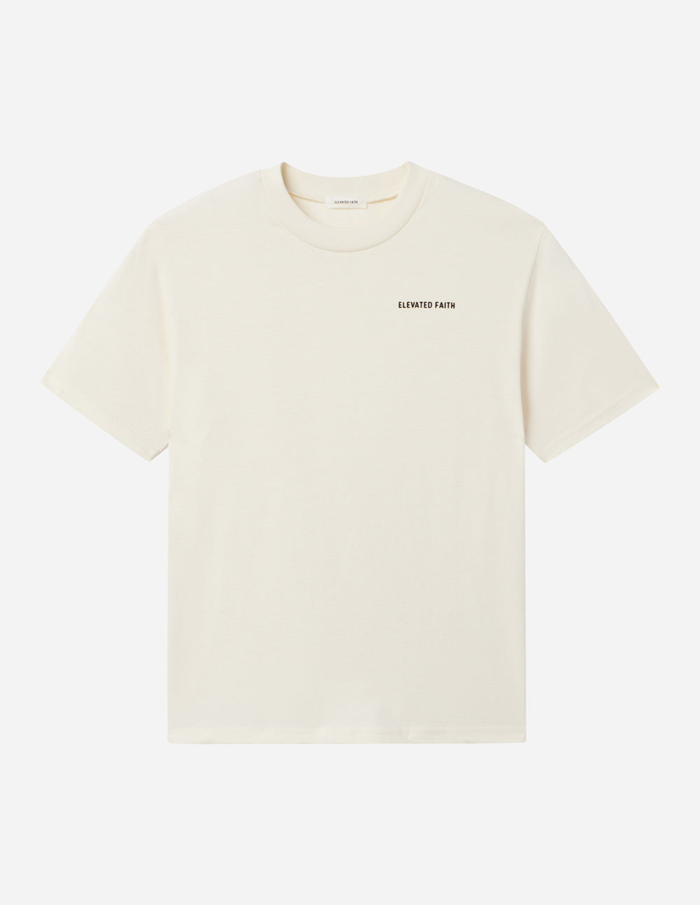 Elevated Faith Basics White Sand Unisex Tee — alternative angle