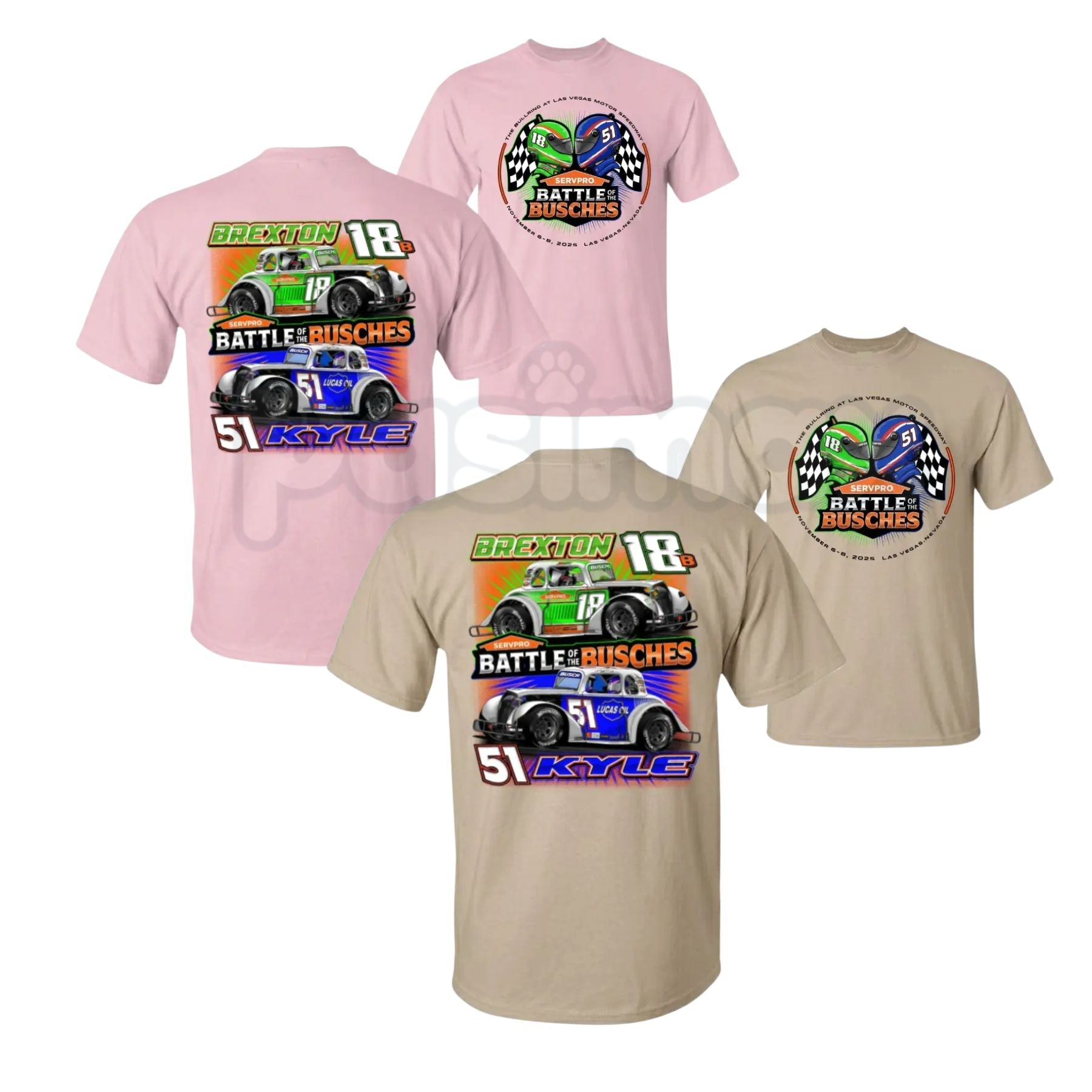 "Battle of the Busches" Racing T-Shirt – Retro NASCAR Style Fan Graphic Tee