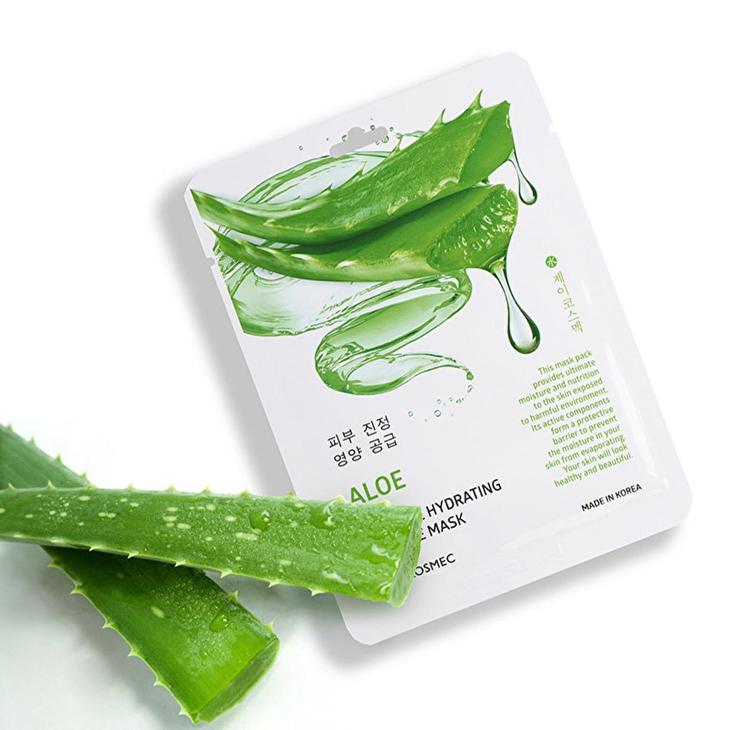 JKosmec Hydrating Aloe Vera Korean Face Mask - Intensive Moisturizer for All Skin Types