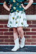 Mila & Rose ® Baylor White Bear Ruffle Twirl Skort — main product shot