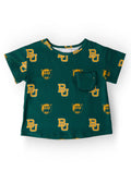 Mila & Rose ® Baylor Green Bear Ruffle Pocket Tee — main product shot