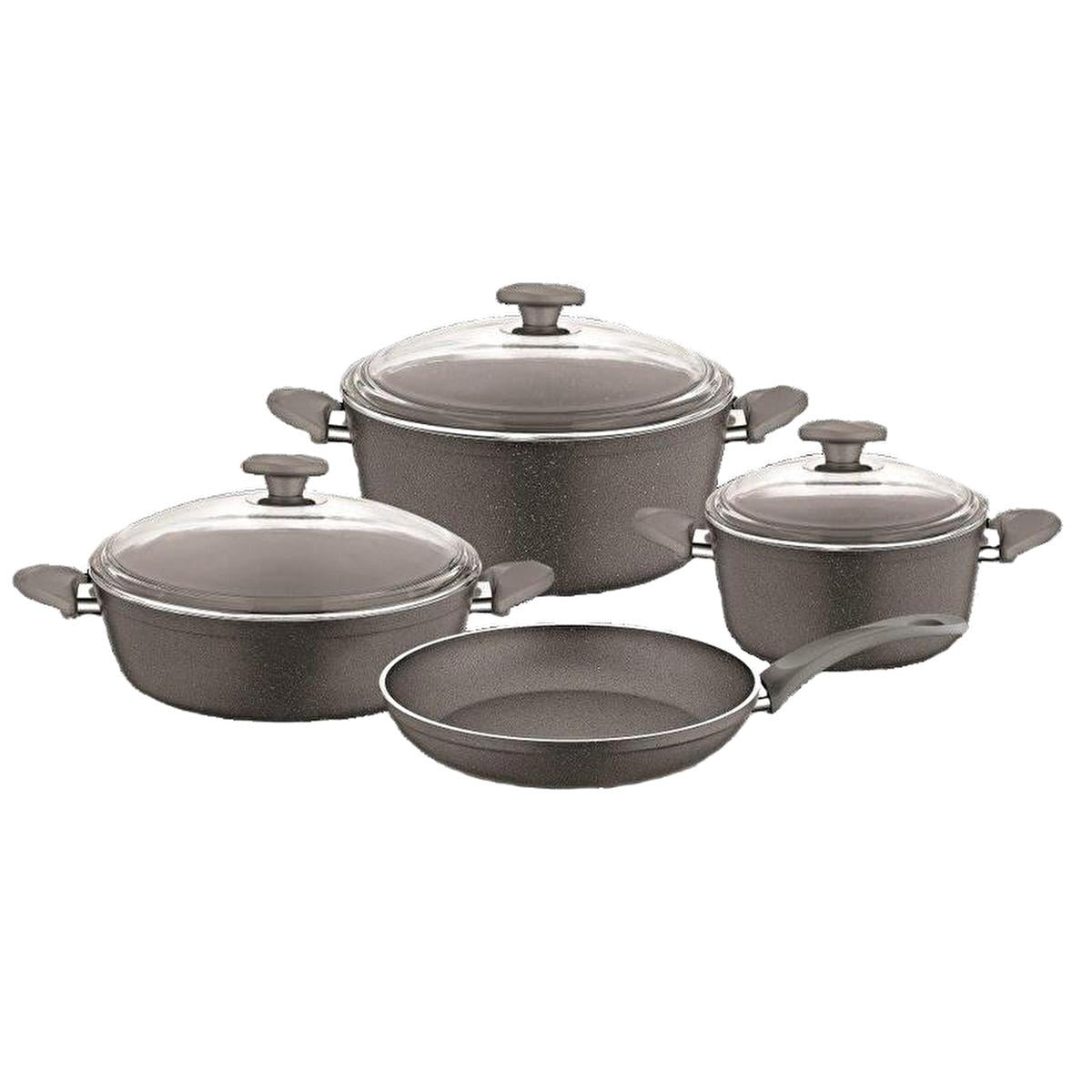Papilla 7-Piece Non-Stick Cookware Set - Durable Aluminum, PFOA-Free, Ergonomic Design