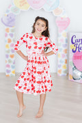 Mila & Rose ® Be Mine 3/4 Sleeve Pocket Twirl Dress — main product shot