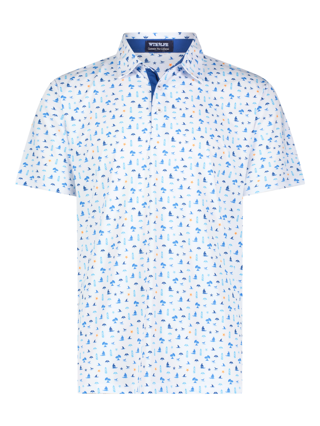 White Water Life Beachside Performance Polo — main product shot