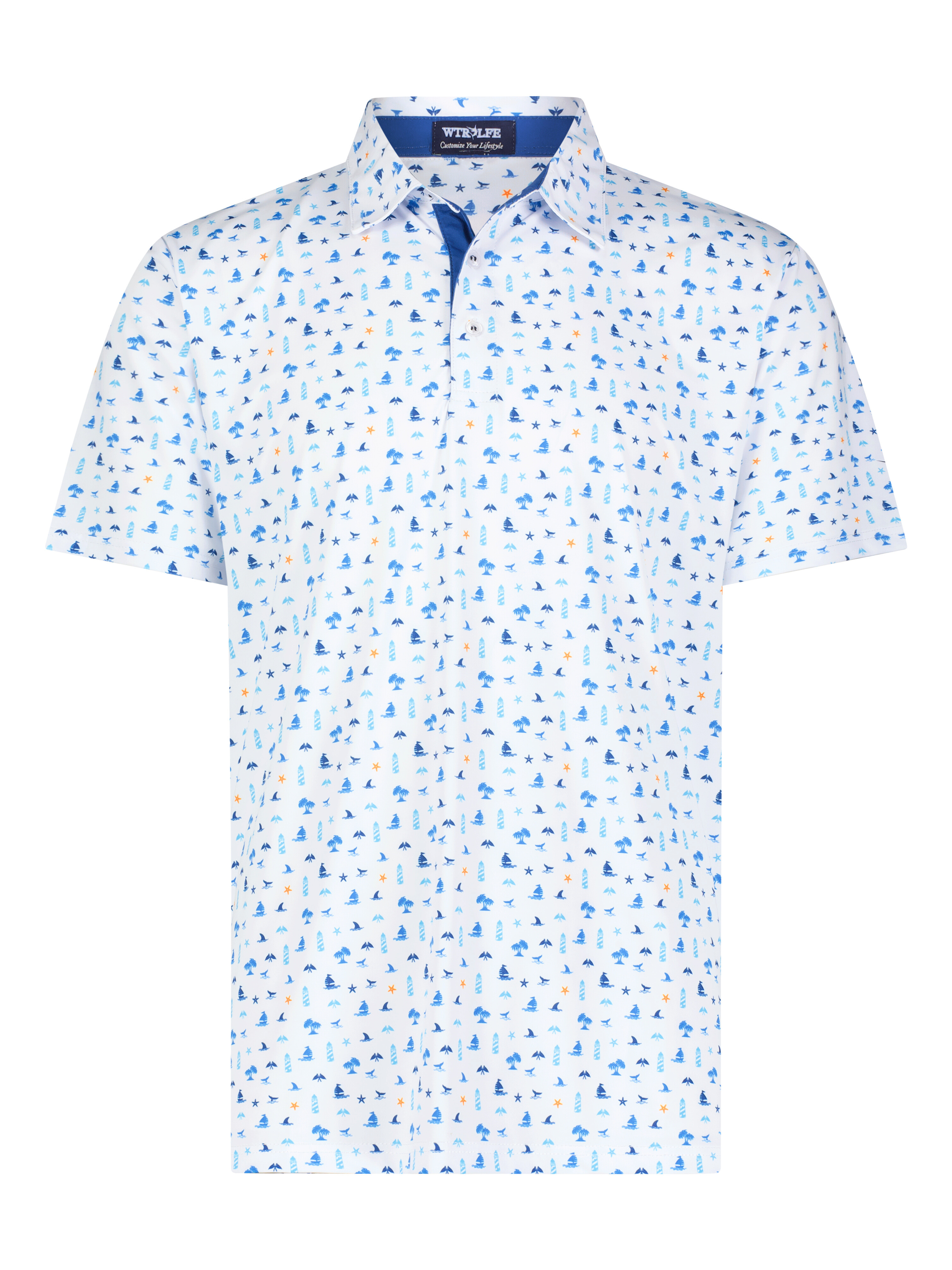 White Water Life Beachside Performance Polo — main product shot