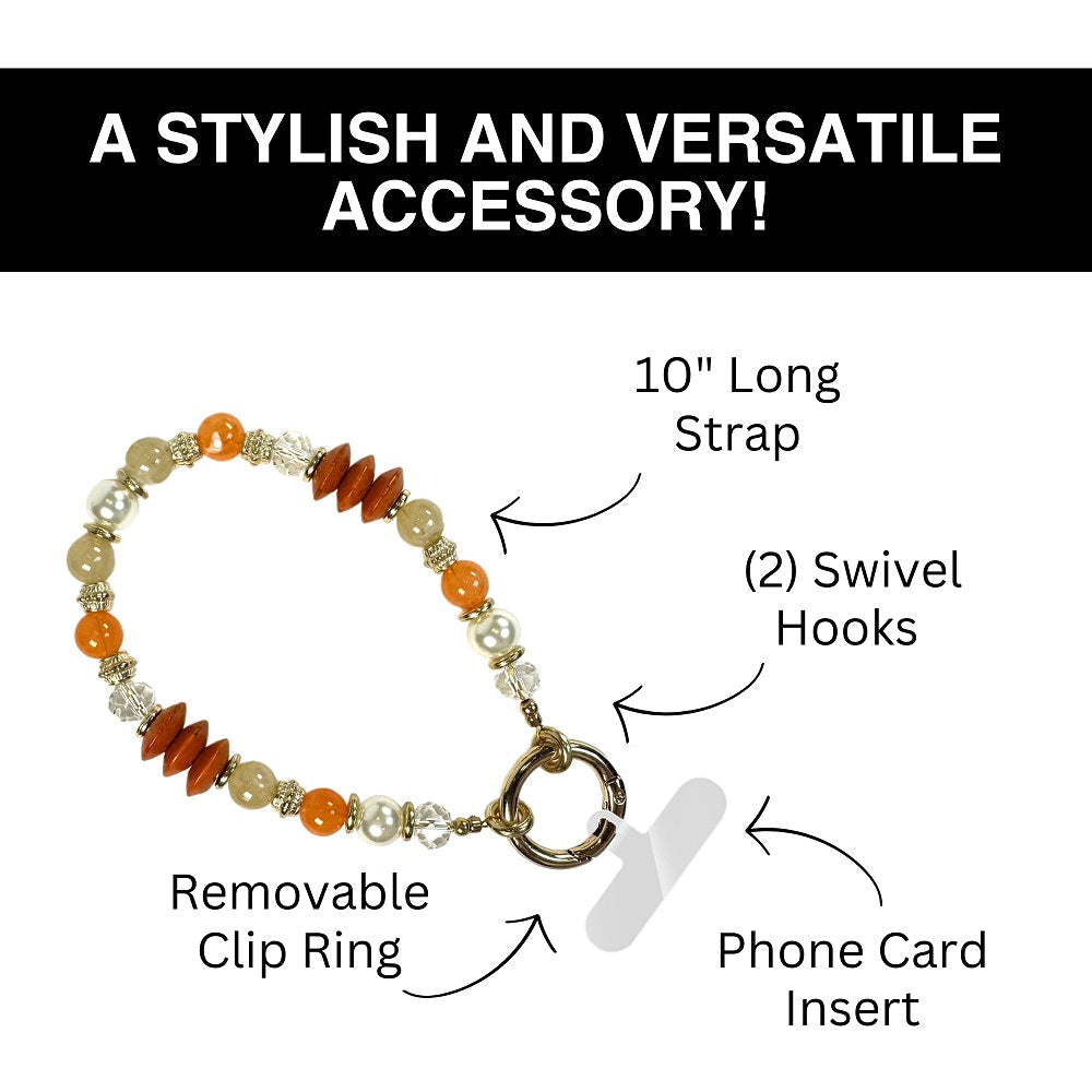 SaveTheGirls Clip & Go Beaded Wristlet Beaded Assortment — back view