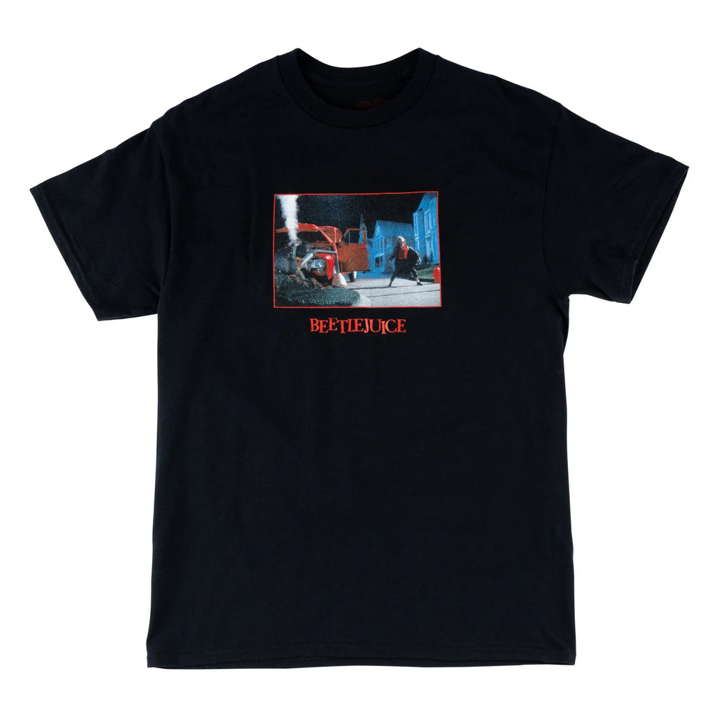 Welcome x Beetlejuice Tombstone Tee - Black by Skates USA