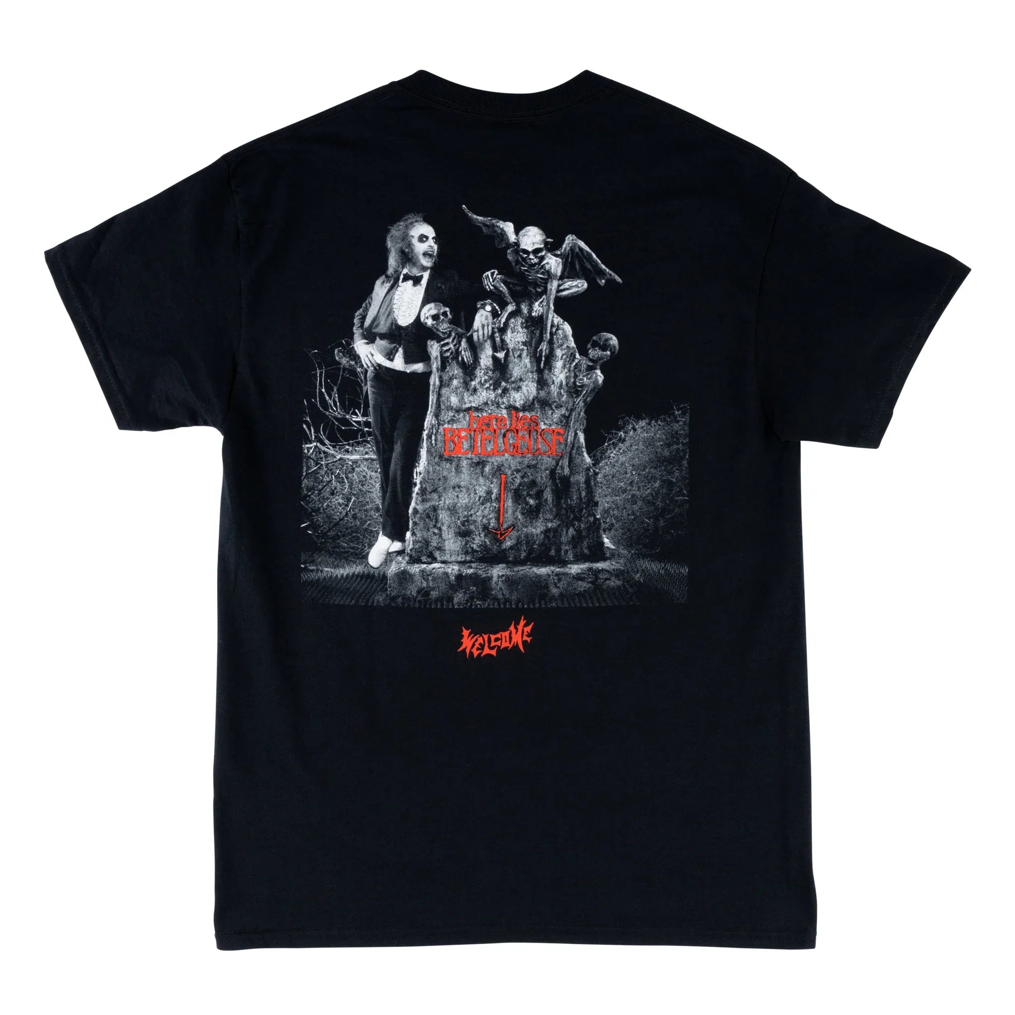 Welcome x Beetlejuice Tombstone Tee - Black