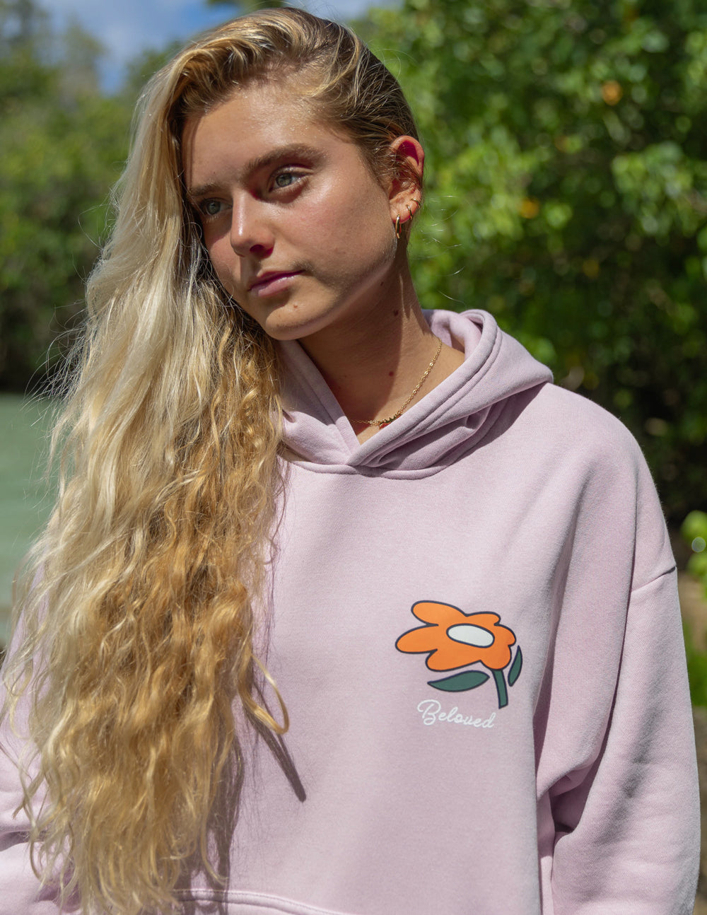 Elevated Faith Beloved Unisex Hoodie — construction detail