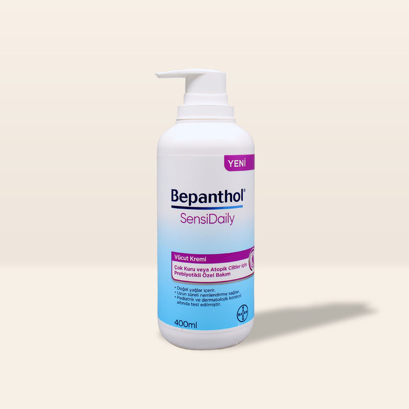 Bepanthol Sensidaily: Prebiotic Body Cream for Dry, Atopic & Sensitive Skin | Fragrance-Free, Paraben-Free, SLS-Free | Long-Lasting Hydration