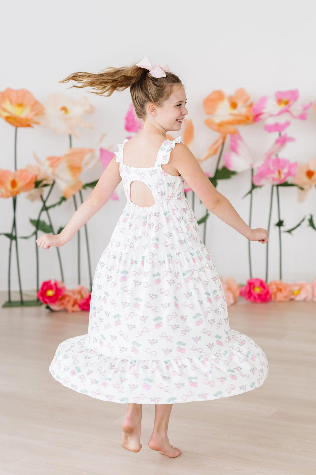 Mila & Rose ® Berries & Bows Ruffle Maxi Dress — alternative angle