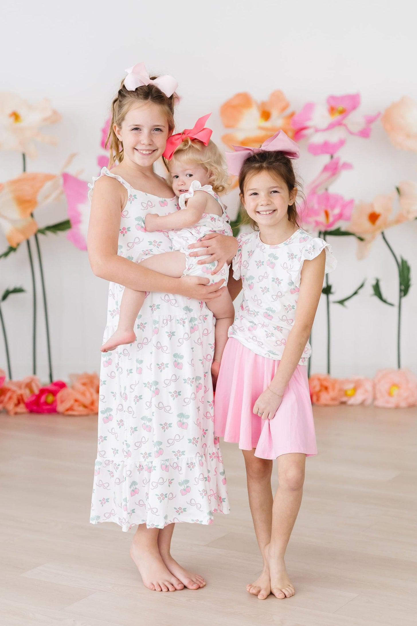 Mila & Rose ® Berries & Bows S/S Ruffle Tee — lifestyle context