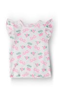 Mila & Rose ® Berries & Bows S/S Ruffle Tee — main product shot