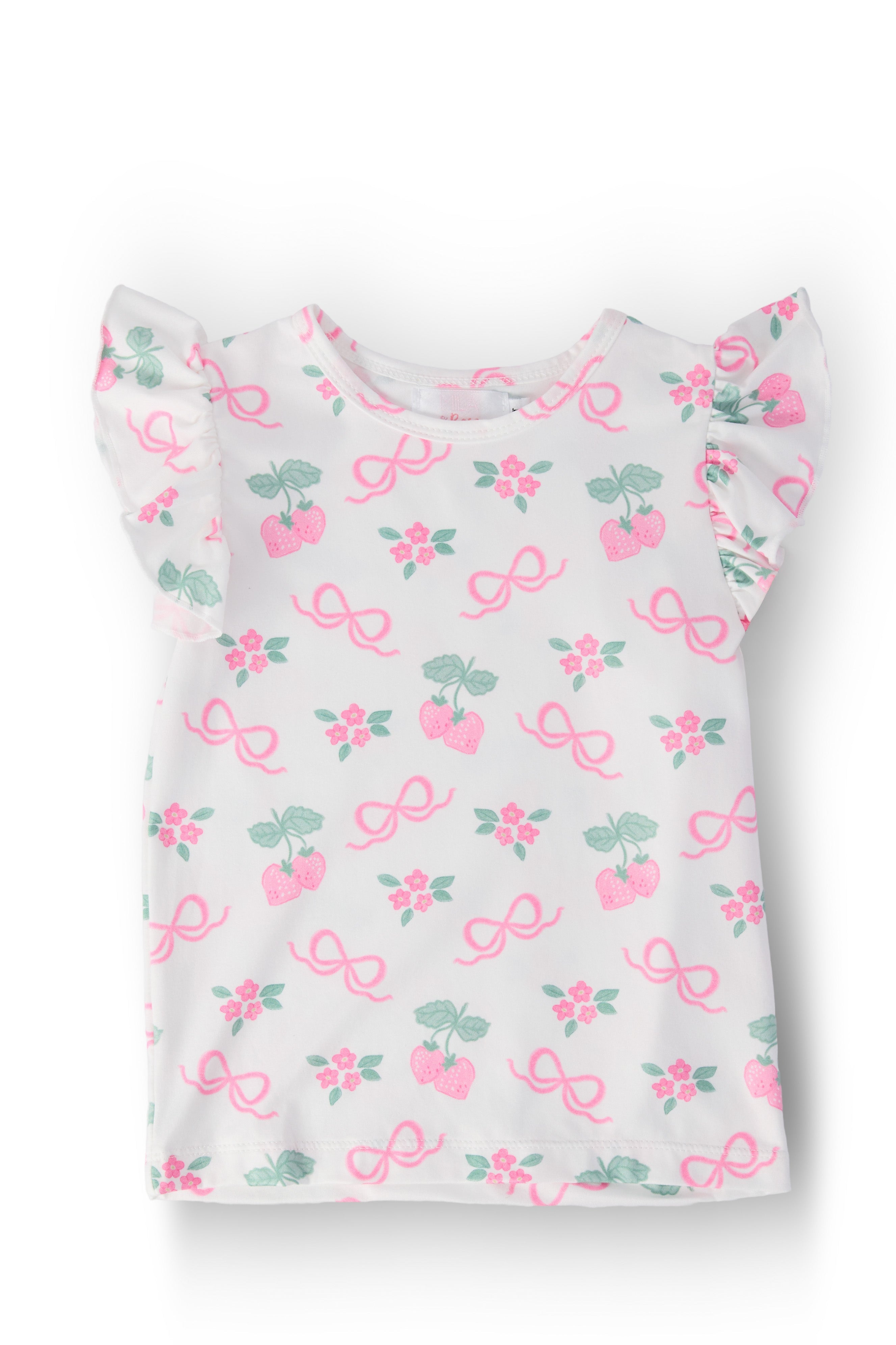 Mila & Rose ® Berries & Bows S/S Ruffle Tee — main product shot