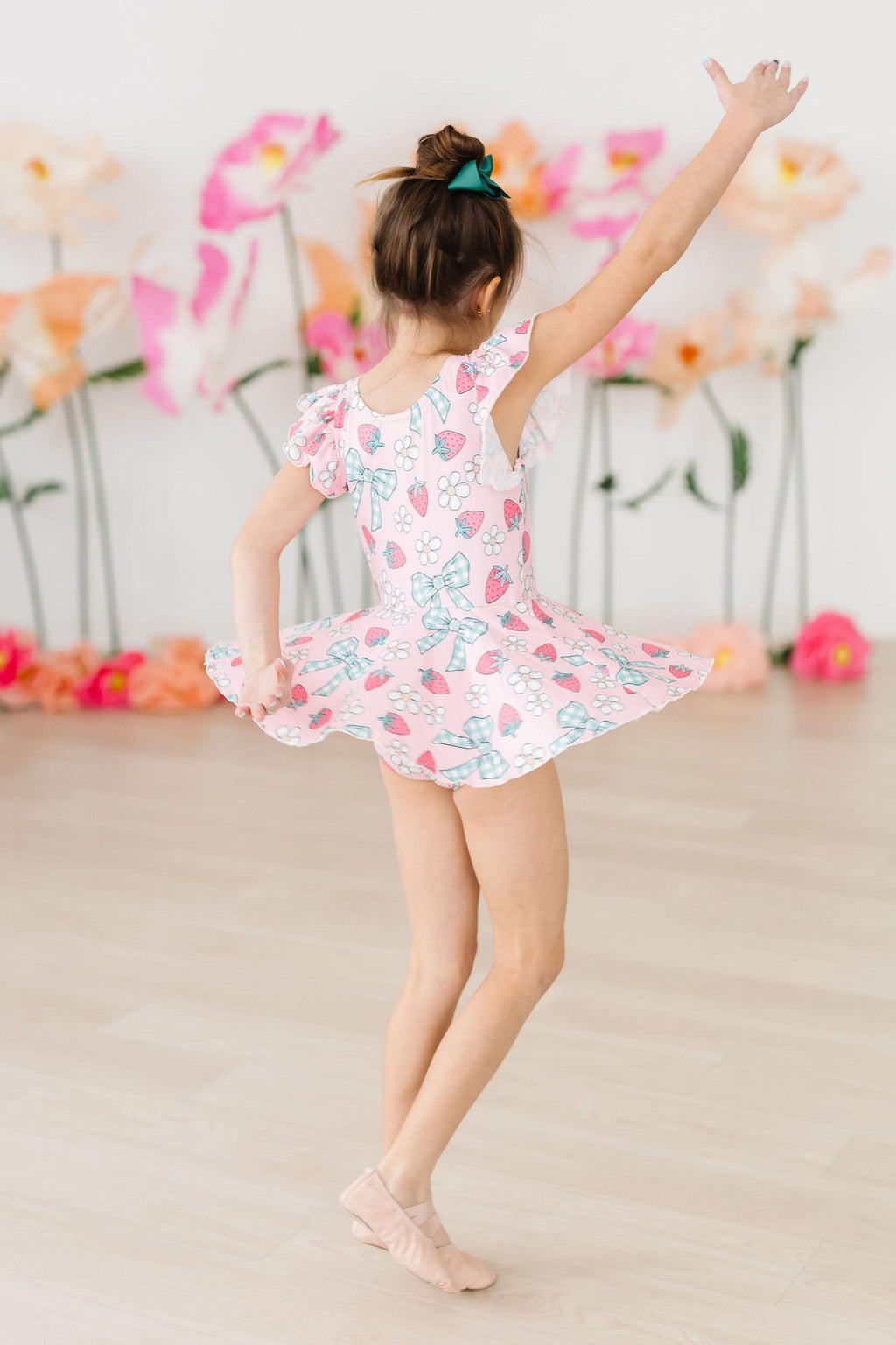 Mila & Rose ® Berry Picnic S/S Twirl Leotard — side view