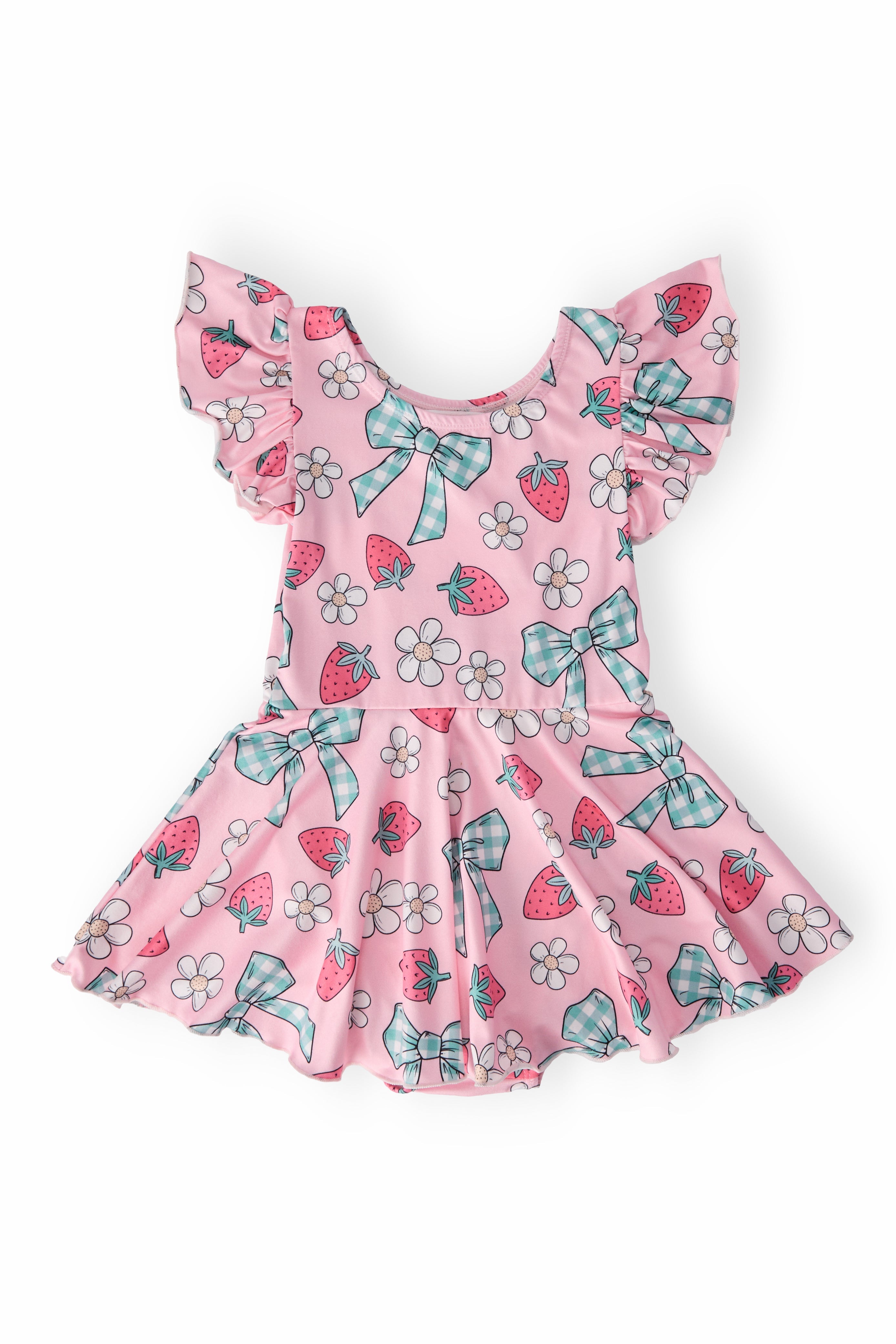 Mila & Rose ® Berry Picnic S/S Twirl Leotard — main product shot