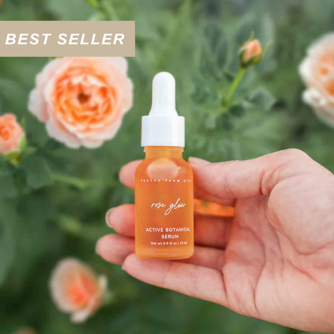 Pretty farm girl Rose Glow Anti-Aging Face Serum — main product shot