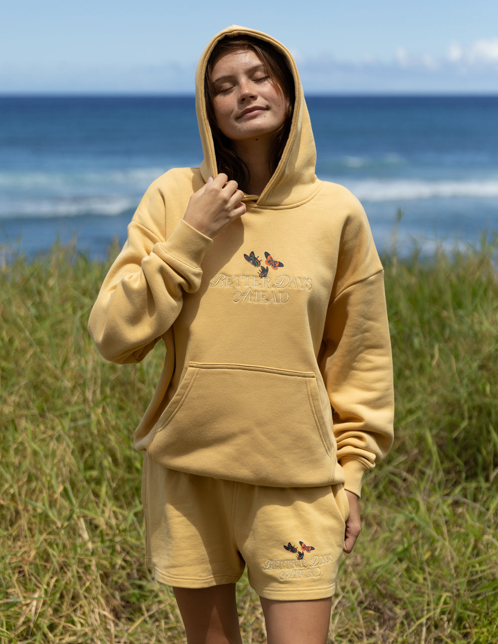 Elevated Faith Better Days Butterfly Unisex Hoodie — main product shot