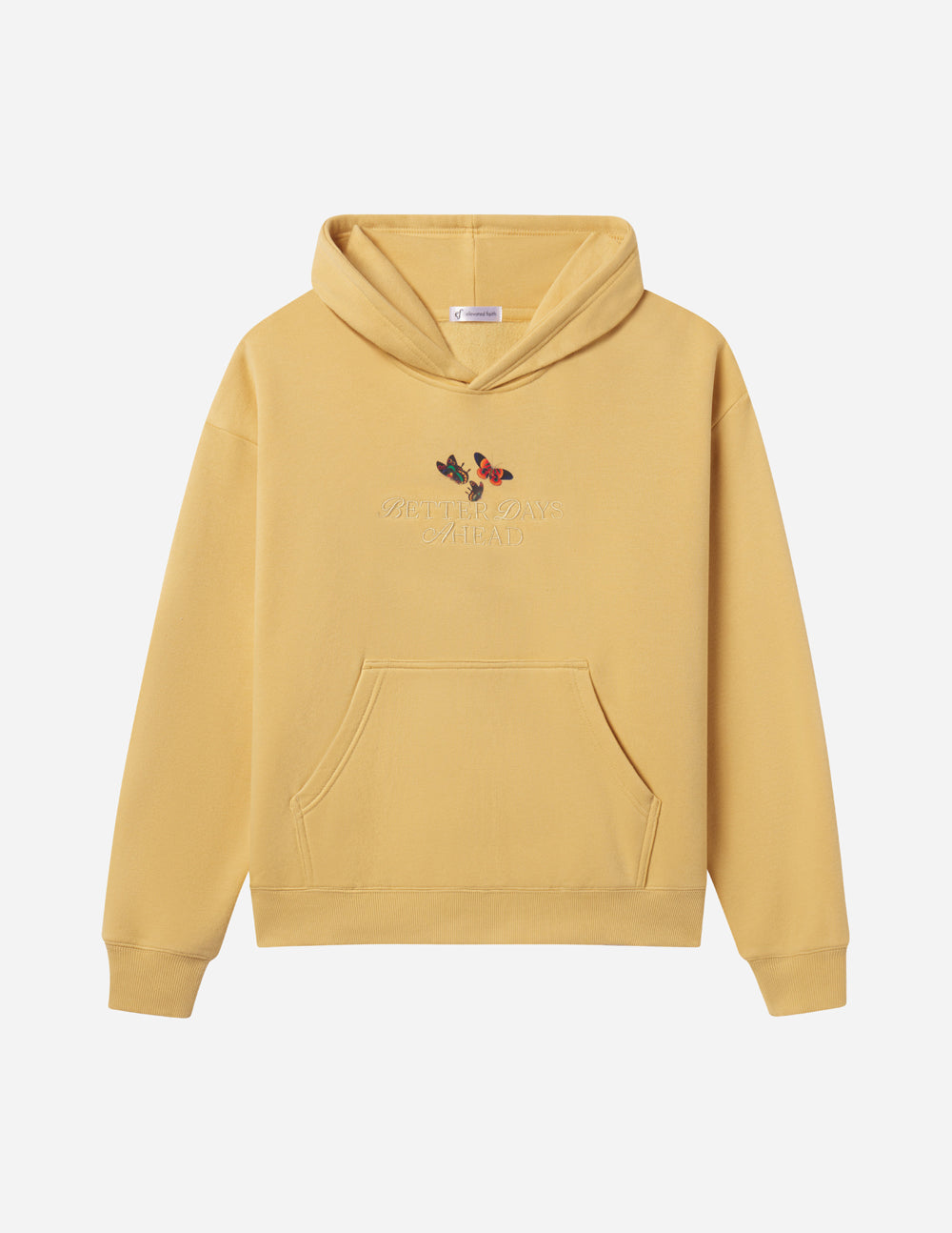 Elevated Faith Better Days Butterfly Unisex Hoodie — in-use photo