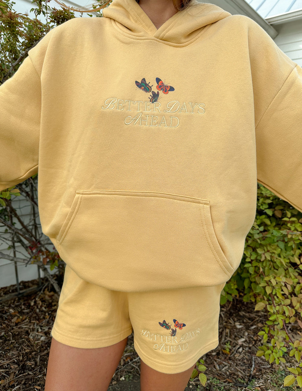 Elevated Faith Better Days Butterfly Unisex Hoodie — alternative angle