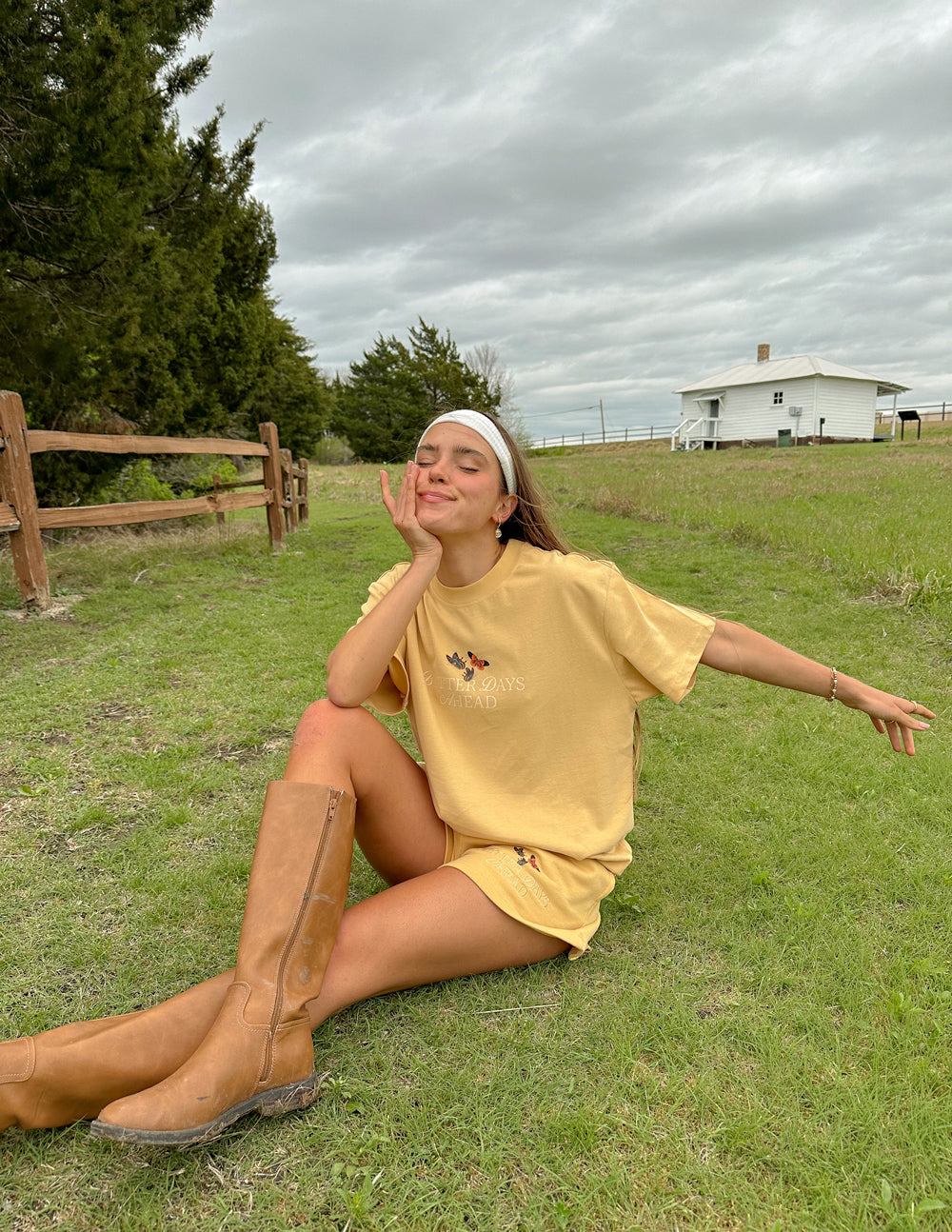 Elevated Faith Better Days Butterfly Unisex Tee — side view