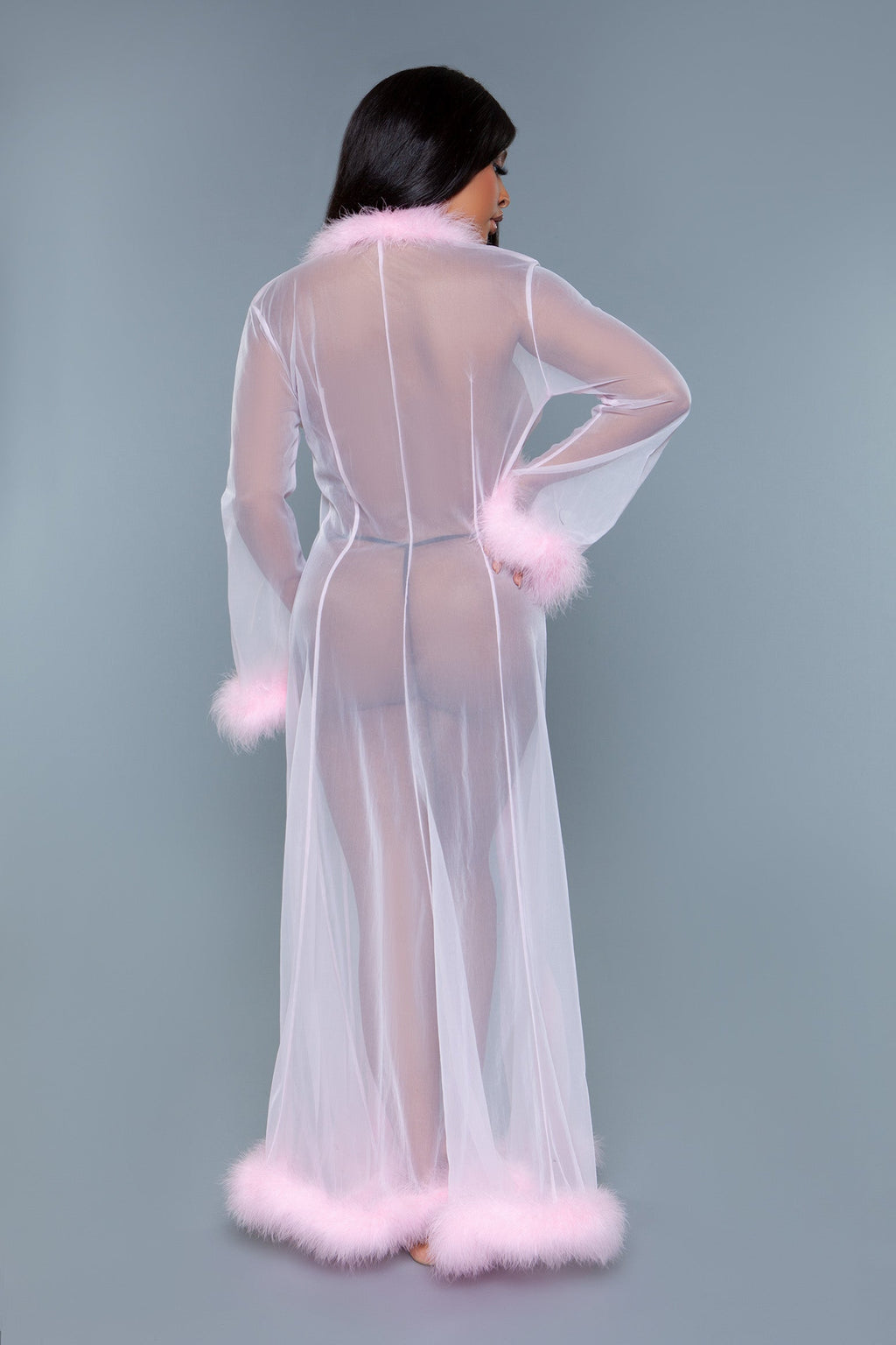 Love Spark Cove | Intimate Apparel, Pleasure Shop & Free Shipping BW1650 Marabou Robe — lifestyle context