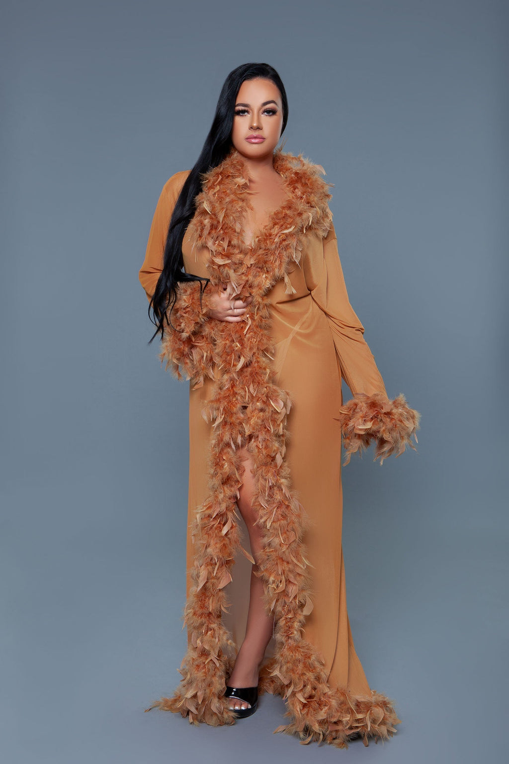 Love Spark Cove | Intimate Apparel, Pleasure Shop & Free Shipping BW834 Glamour Robe — detail close-up