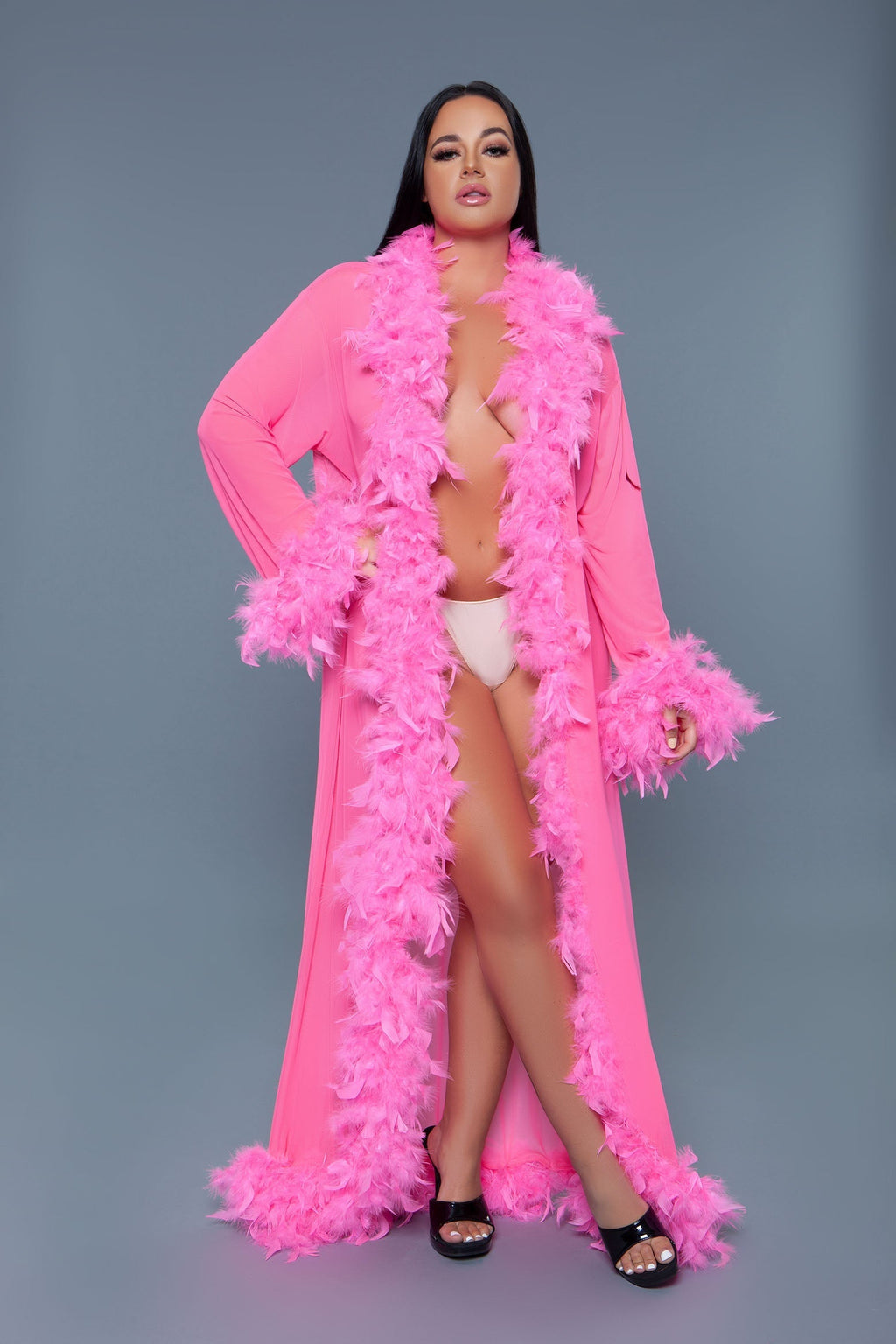 Love Spark Cove | Intimate Apparel, Pleasure Shop & Free Shipping BW834 Glamour Robe — in-use photo