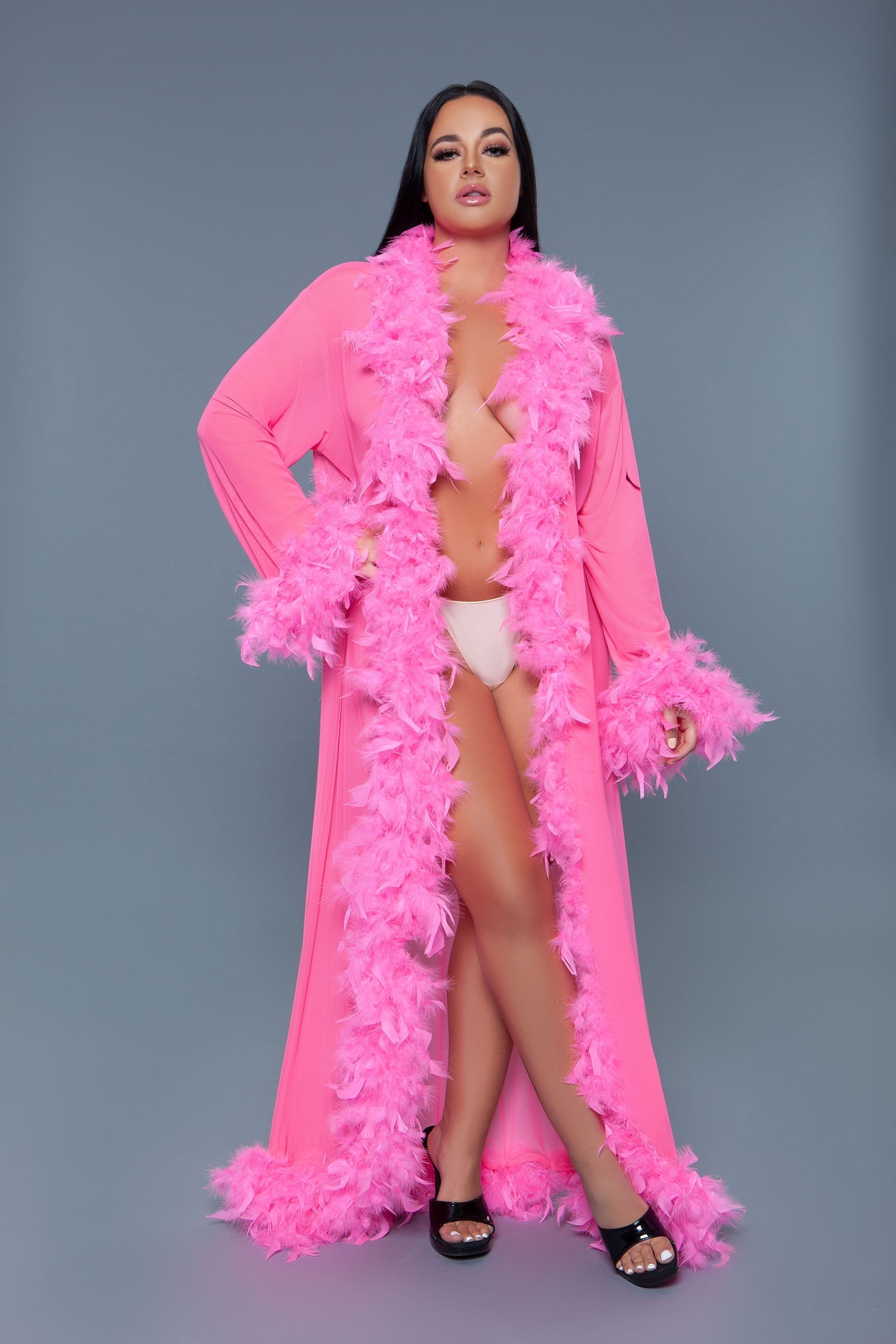 Love Spark Cove | Intimate Apparel, Pleasure Shop & Free Shipping BW834 Glamour Robe — in-use photo