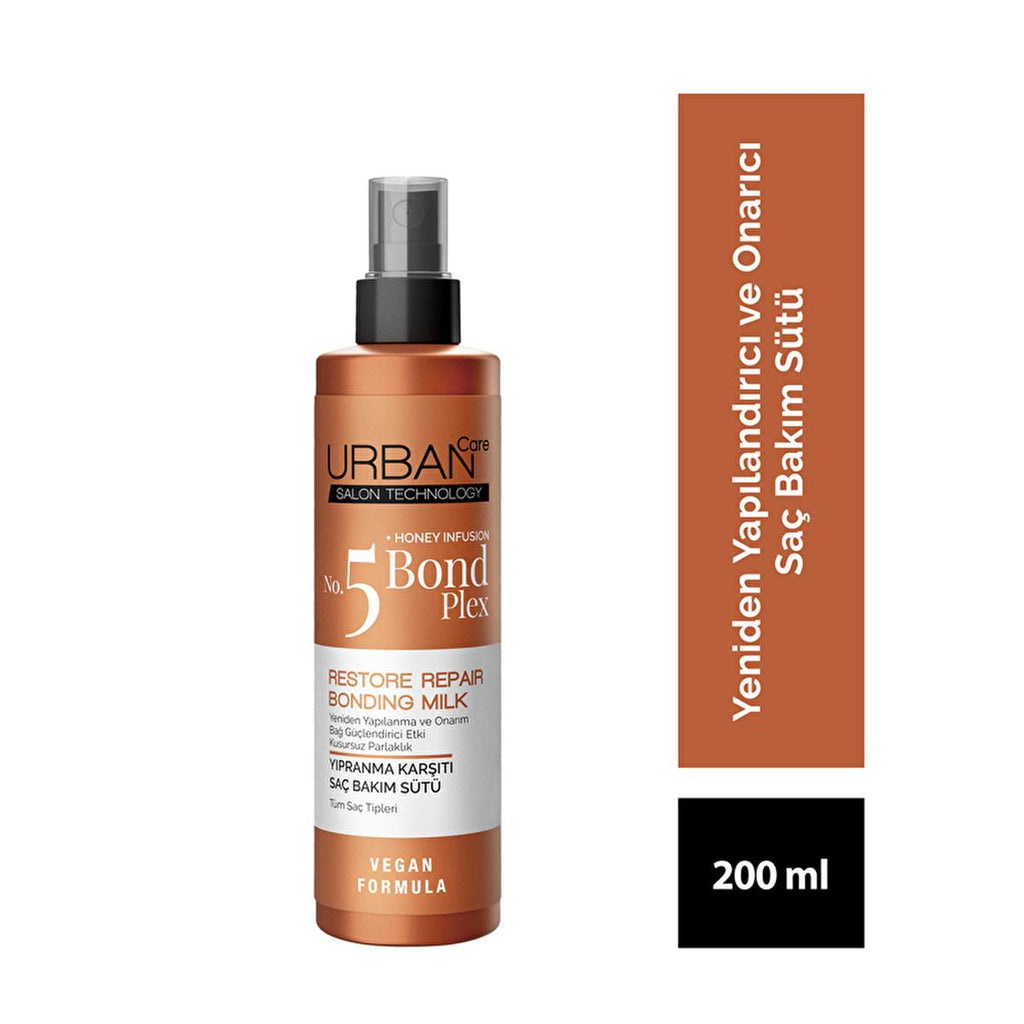 Urban Care Bond Plex No:5 Hair Repair Milk: Vegan, Paraben-Free Treatment for Damaged Hair - Strengthens, Moisturizes & Detangles