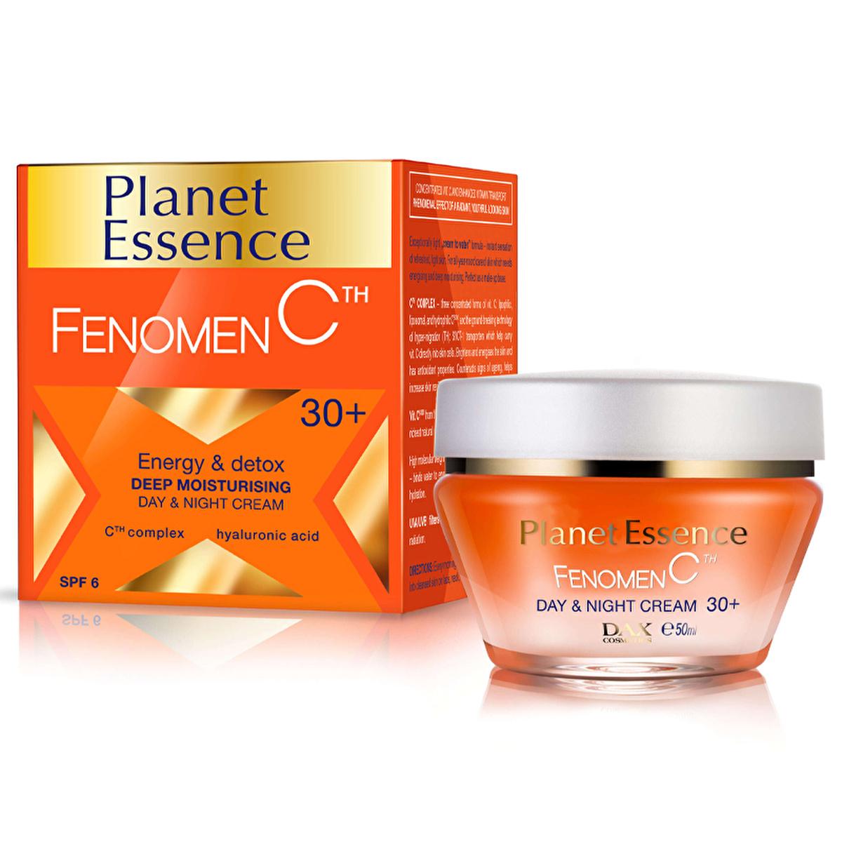Planet Essence Fenomen C: Anti-Wrinkle Day & Night Cream - Vitamin C & Hyaluronic Acid - 30+ Age Defense, Brightening, UVA/UVB Protection
