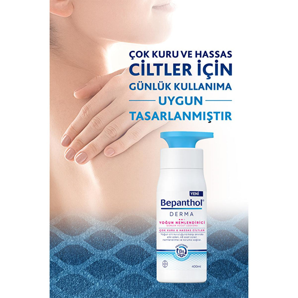 Bepanthol Derma: Intense Moisturizing Body Lotion for Dry, Sensitive Skin - 13.53 fl oz - Soothing Relief & Lasting Hydration