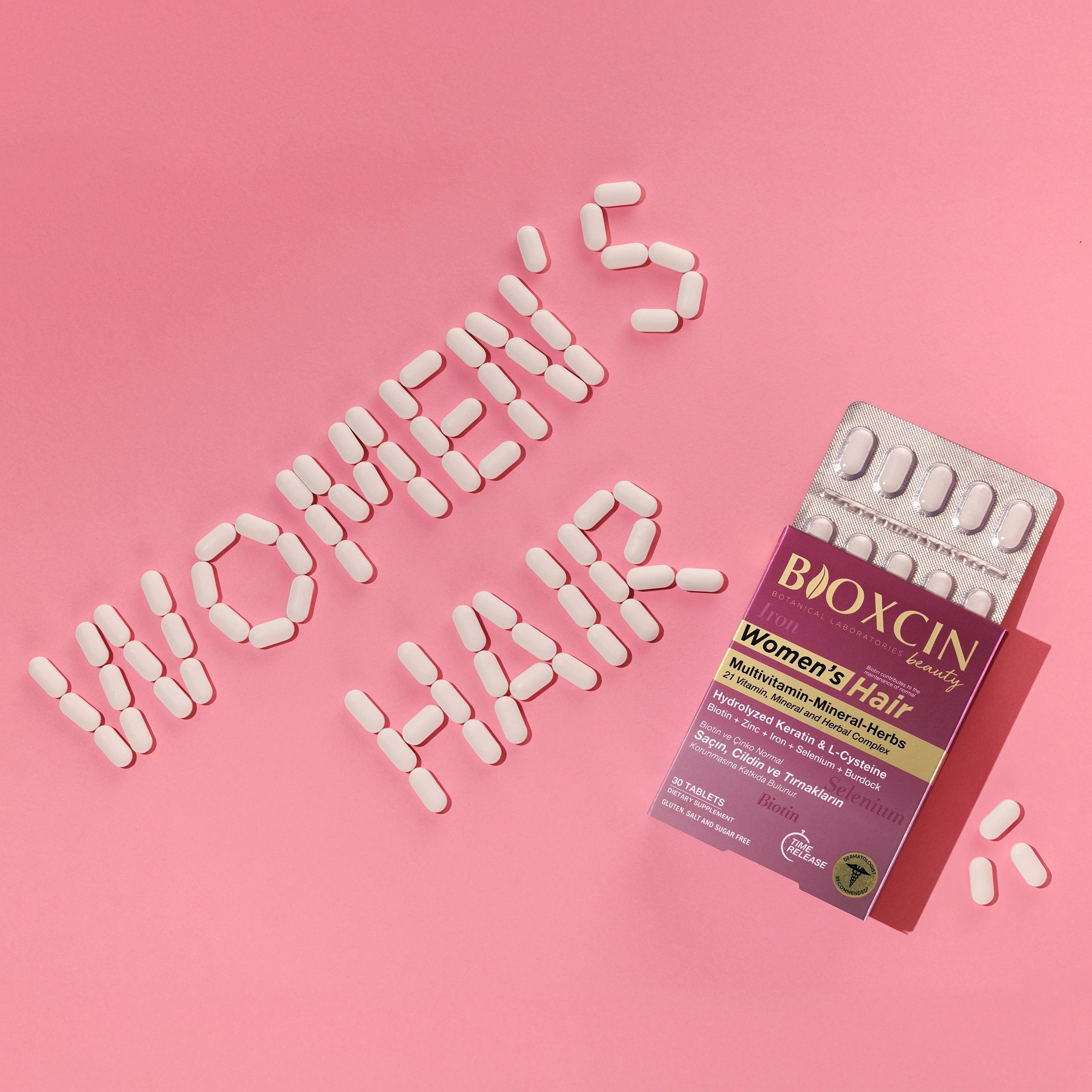 Bioxcin Women's Hair Supplement, 30 Tablets - Supports Hair Growth & Reduces Hair Loss