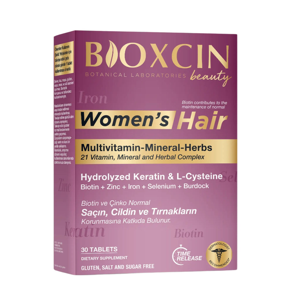Bioxcin Women's Hair Supplement, 30 Tablets - Supports Hair Growth & Reduces Hair Loss