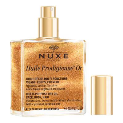 Nuxe Huile Prodigieuse Or: Golden Shimmer Dry Body & Hair Oil for Radiant Skin - Natural, Multi-Purpose, Paraben-Free, Hydrating - 100 ml