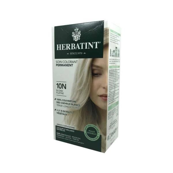 Herbatint Herbal Hair Dye 10N Blond Platine - Platinum Blonde, Ammonia-Free, Natural Hair Coloring