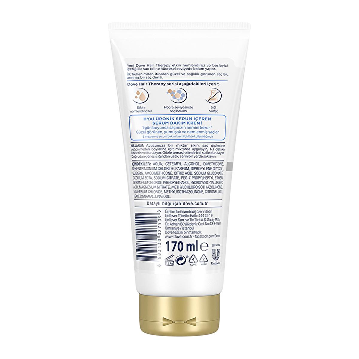 Dove Hair Therapy Hydration Spa Conditioner: Hyaluronic Acid Treatment for Deep Hydration, Dry & Damaged Hair Repair