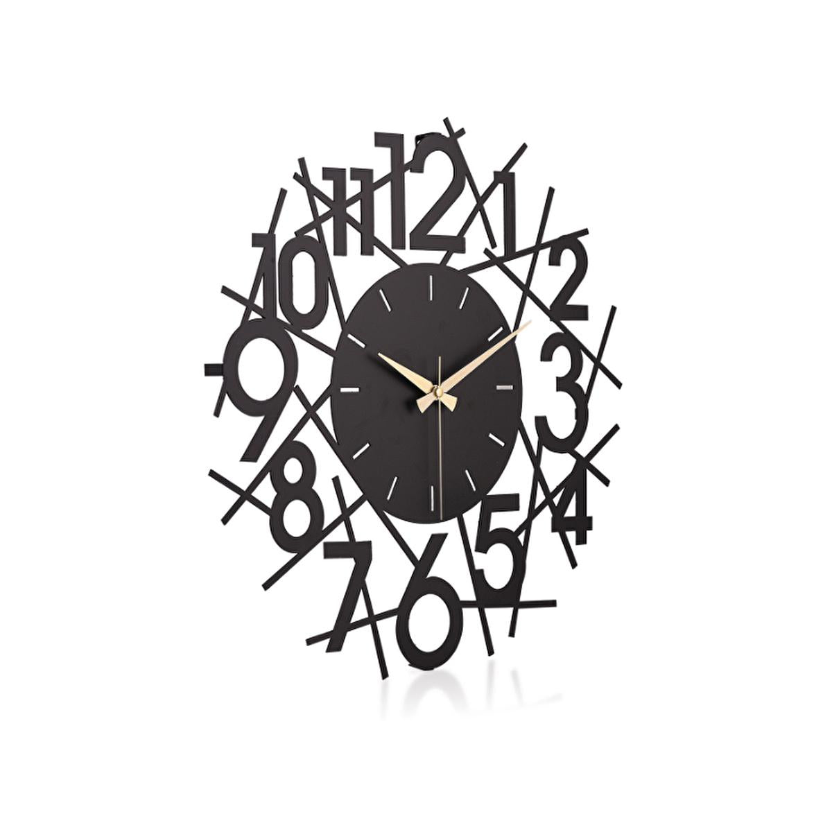 Muyika 41x41cm Modern Metal Silent Wall Clock - Large Decorative Timepiece for Home