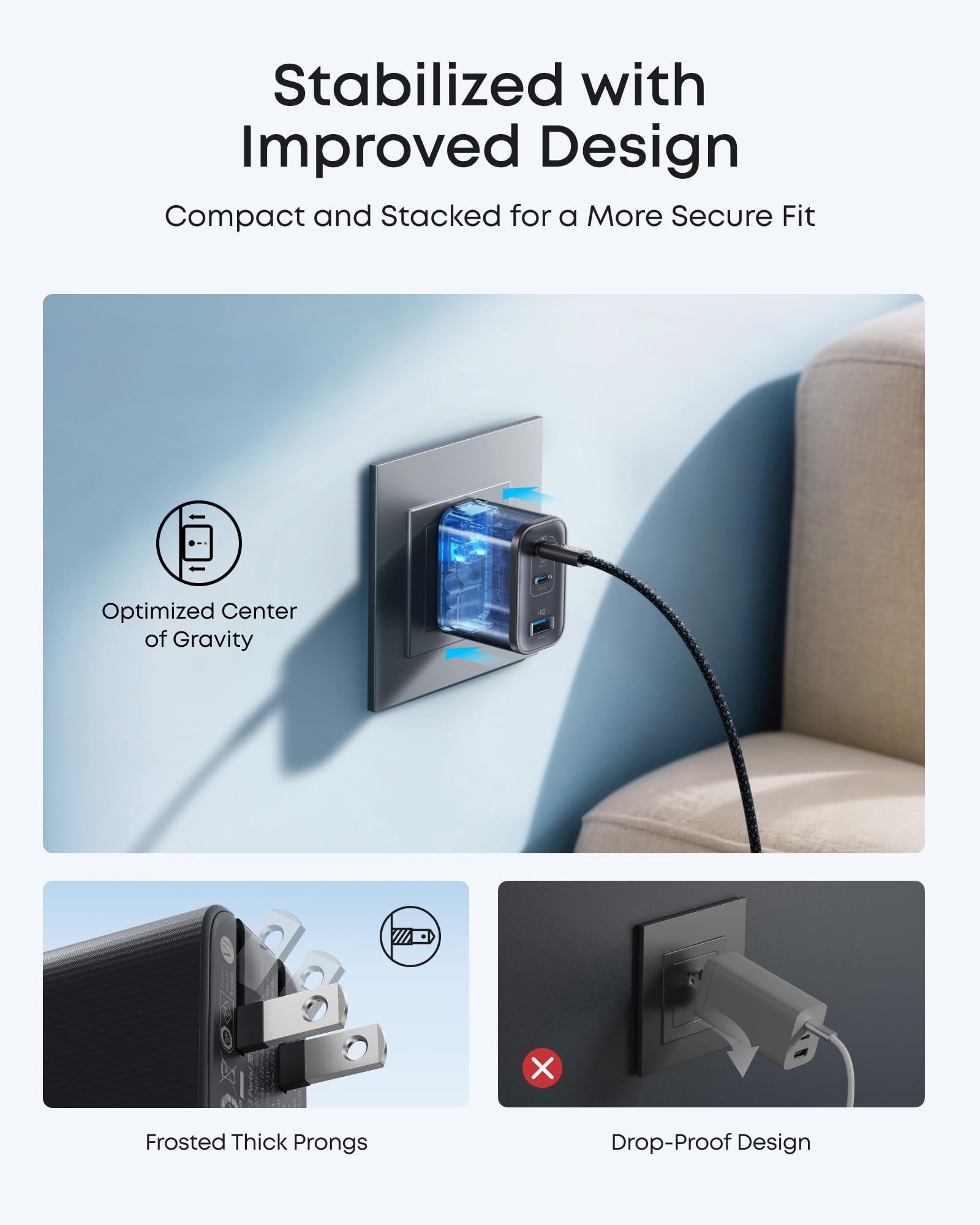 Anker Nano Charger (70W, 3 Ports), view 6