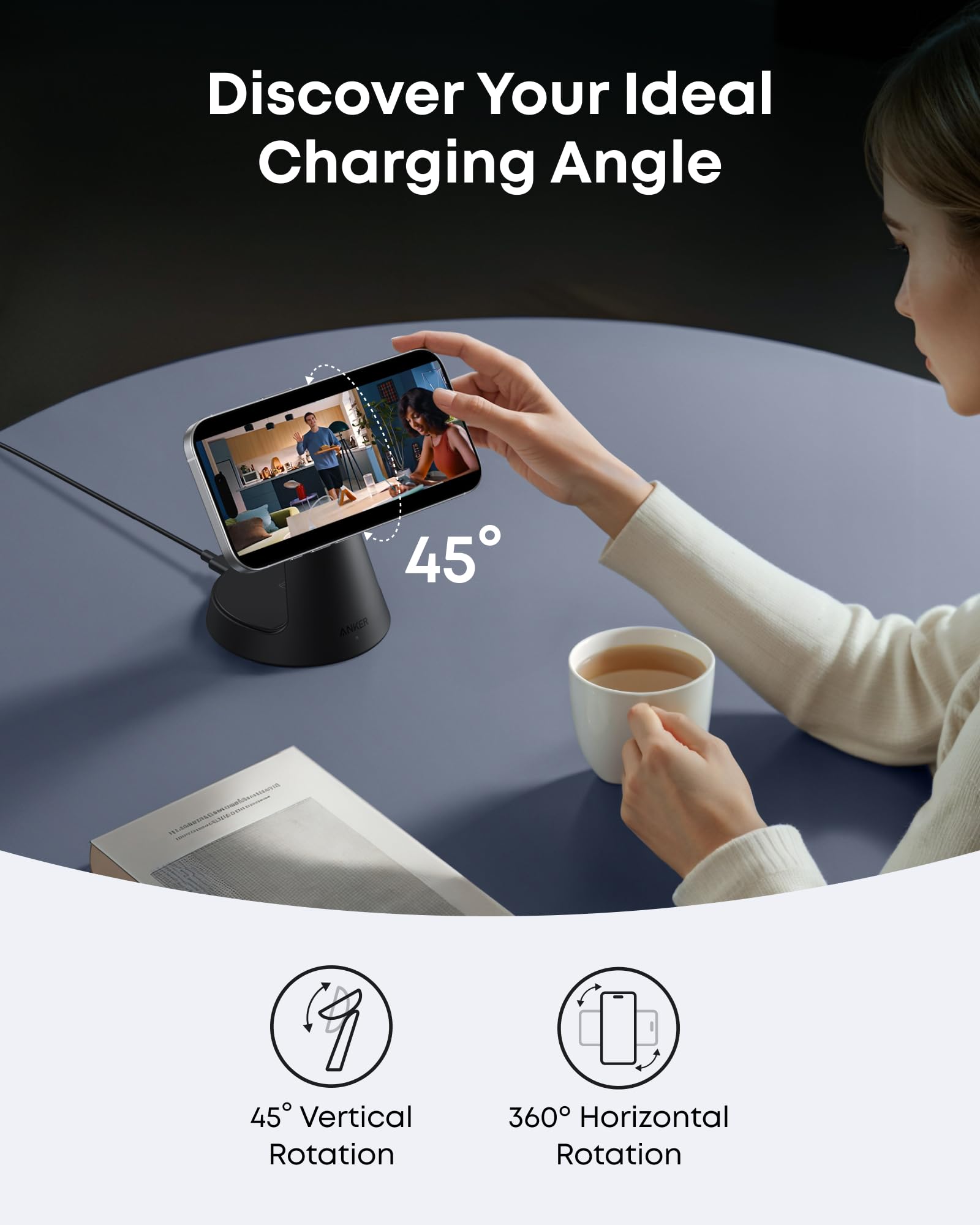 Anker MagGo Wireless Charging Station (3-in-1, Dock Stand), view 12
