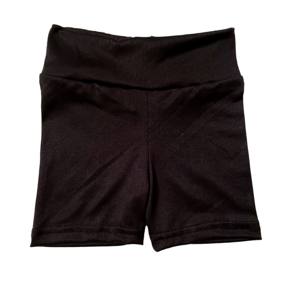 bumblitostore Bamboo Cartwheel Shorts in Black — Black detail